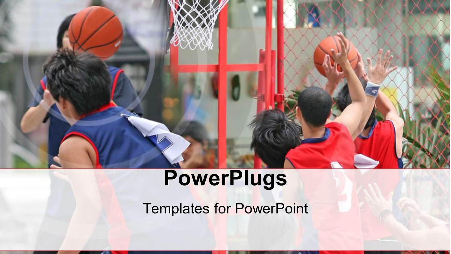 a Basketball Match Going on with Net in the Background