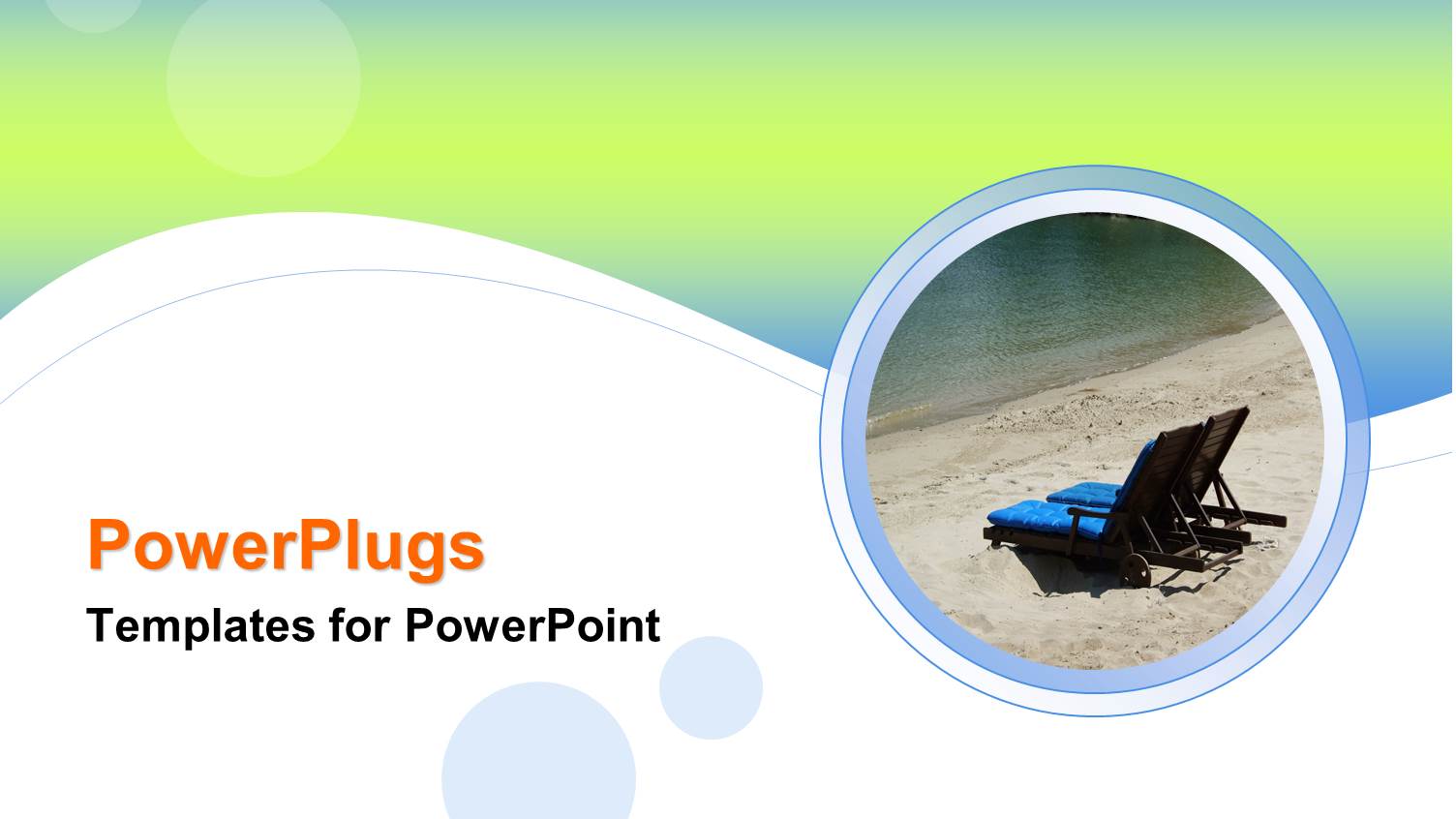 Beach Chairs in Circle with Lime and White Background