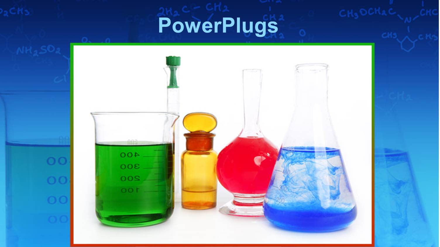 Beakers and Flasks Holding Colored Liquids