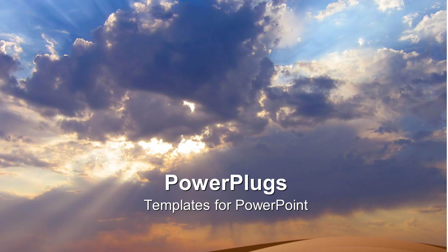 Beam of Sun Penetrates Through Cloudy Sky