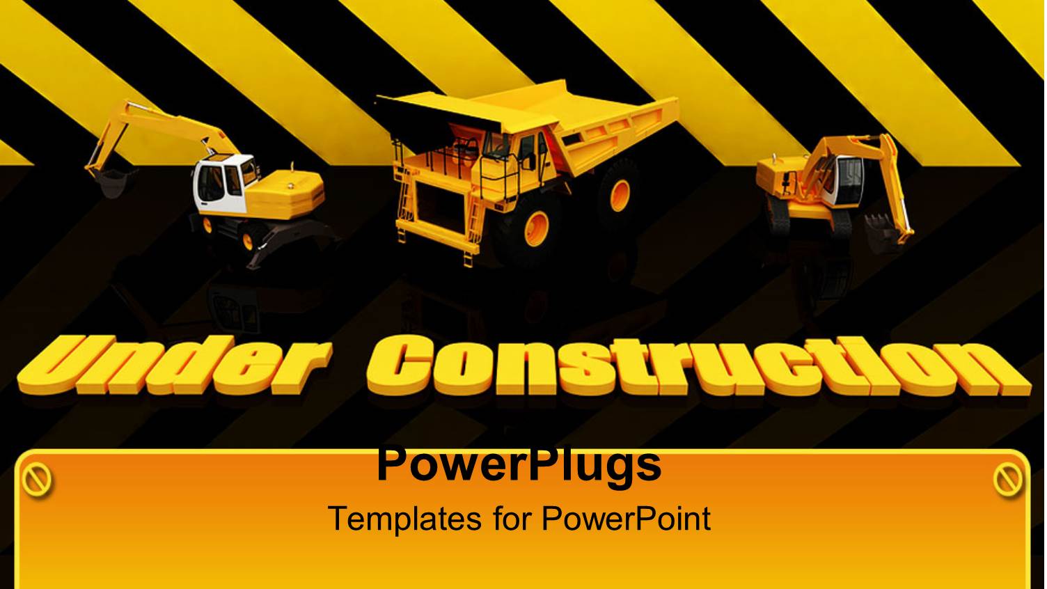 Beatiful Under Constrction Sign with Heavy Machinery