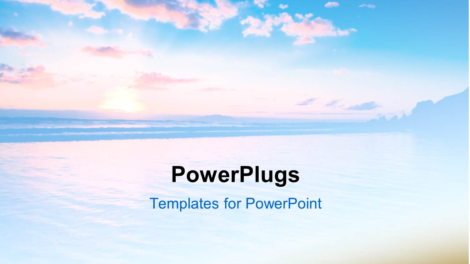 Beautiful Abstract Sunset Scene with Cool Blue Effect