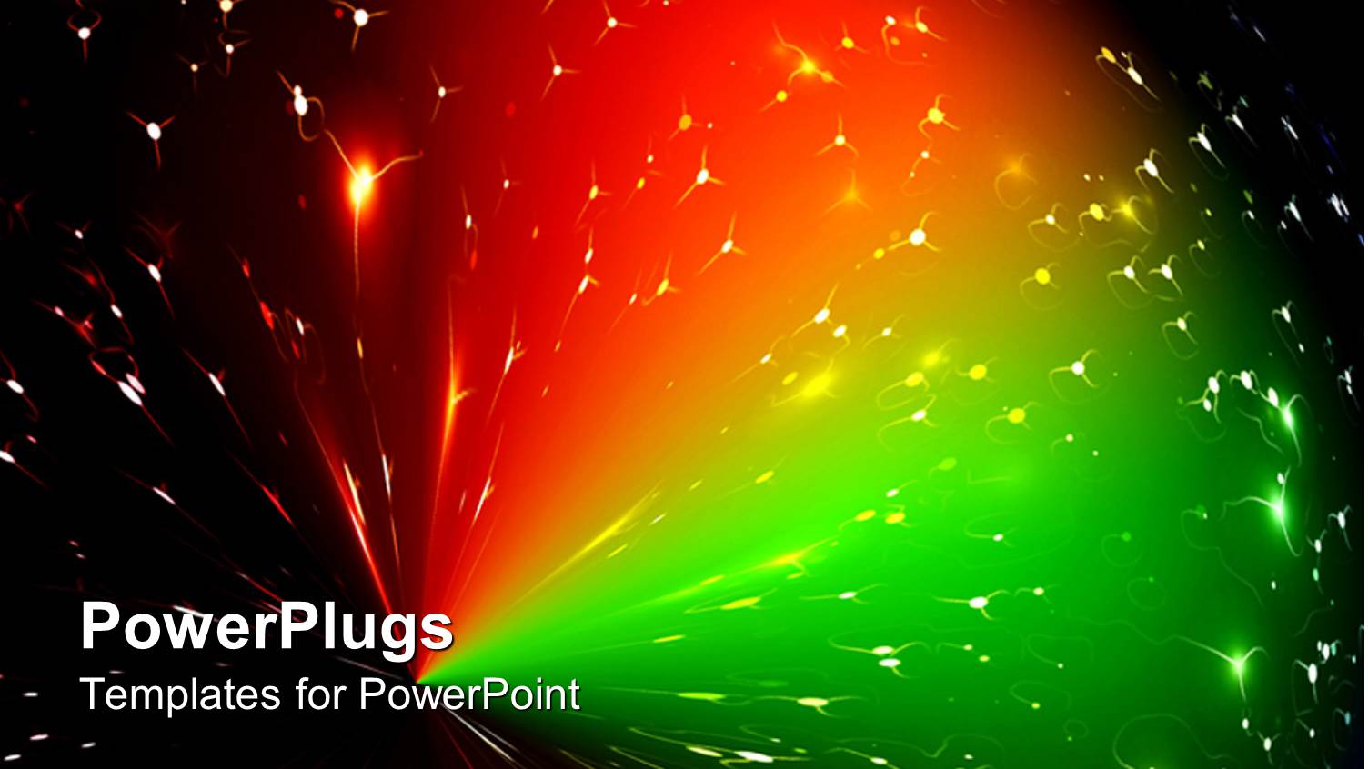 Beautiful Array of Scattered Multi Colored Green and Red Lights