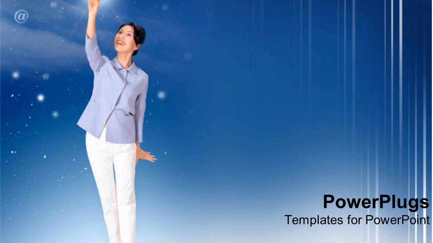 Beautiful Asian-American Woman Holding Sparkling Email Symbol