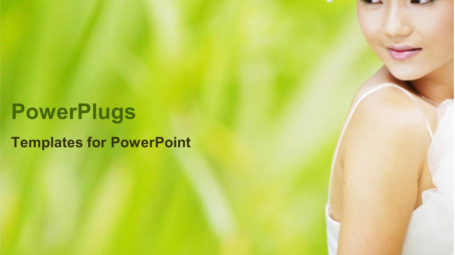 Beautiful Asian Woman in White Dress with Flower Crown, Bride, Beauty, Fashion, Wedding