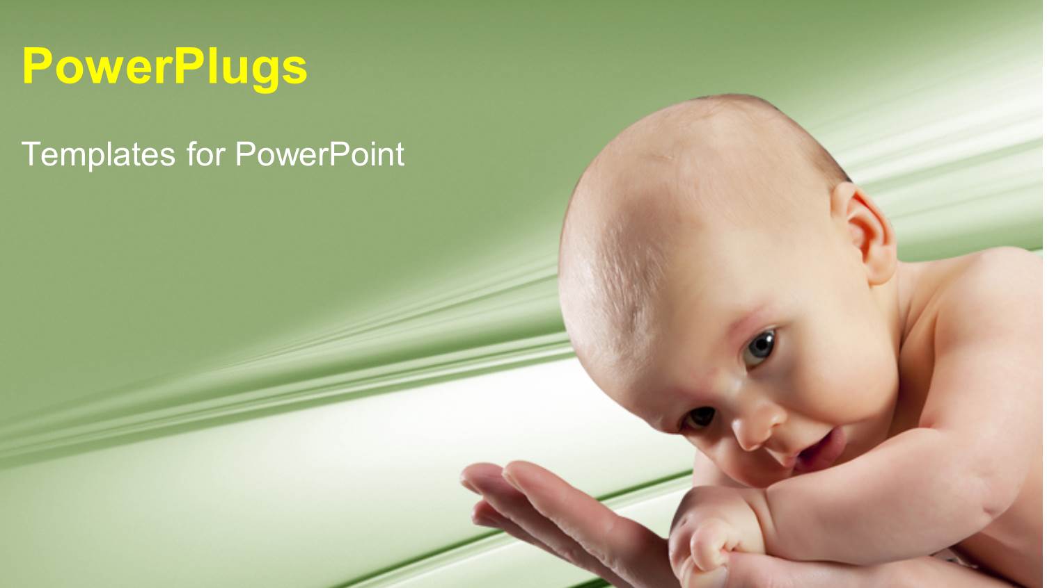 Beautiful Baby Crawling on Mother's Hand with Cool Background