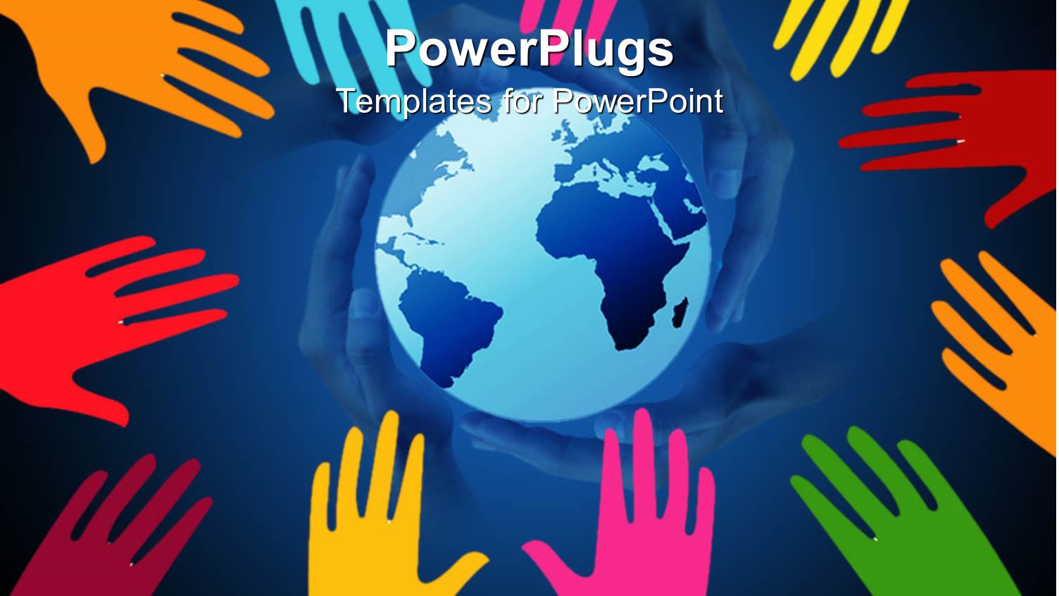 a Beautiful Background of Various Colored Hands Saving the Earth