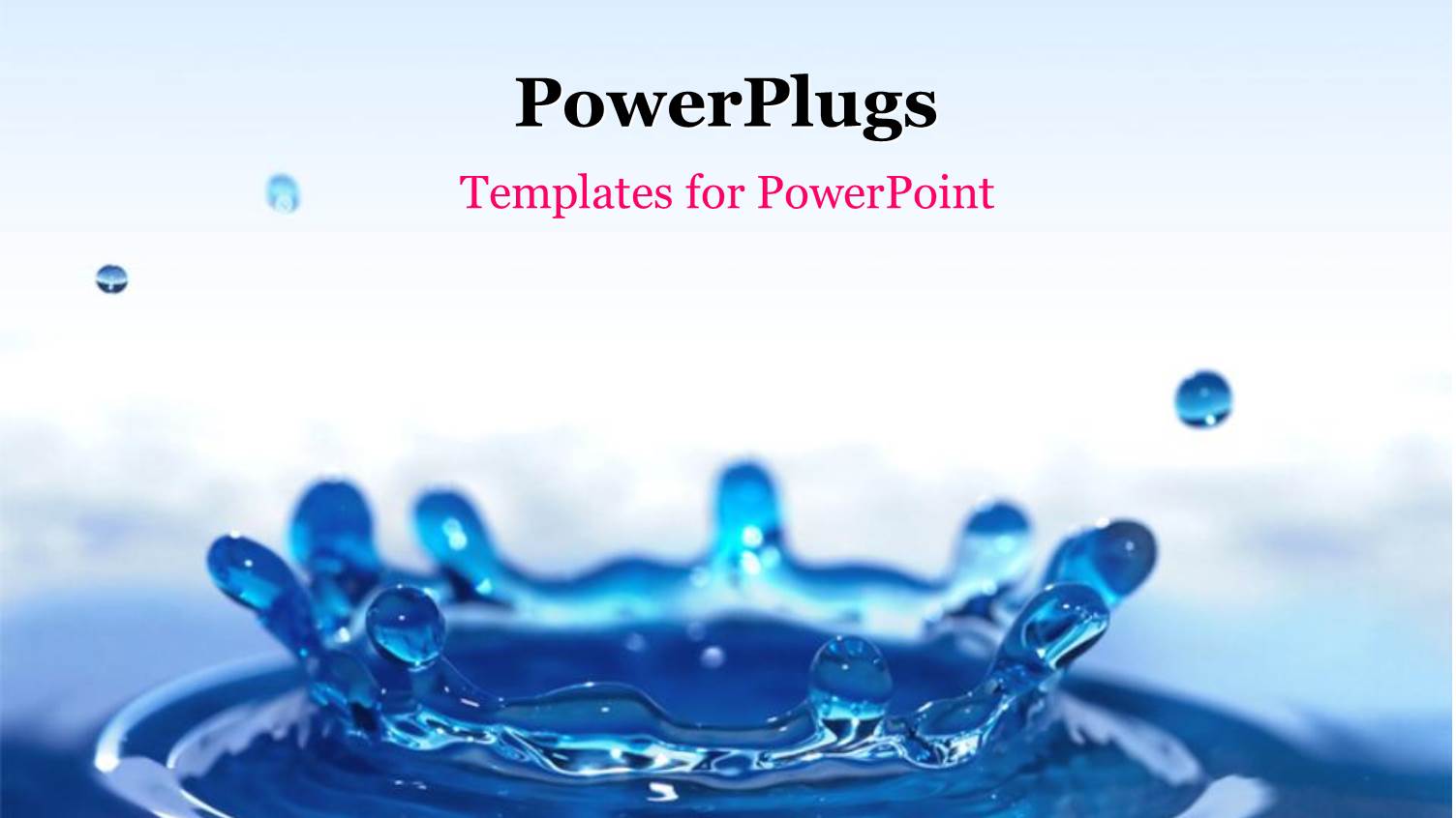 Beautiful Blue Water Drop Splash Close-up