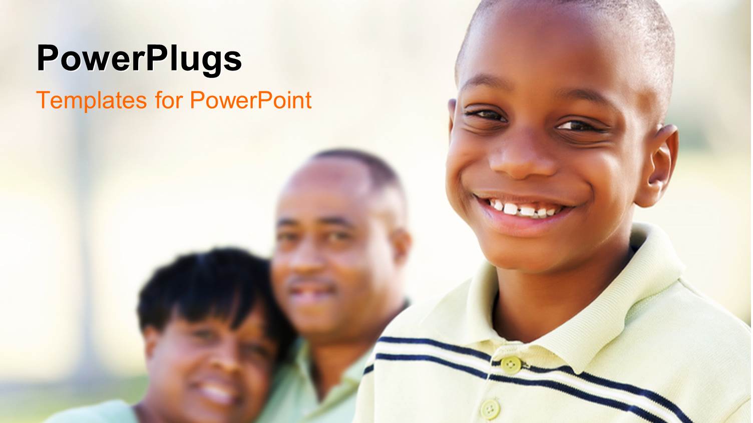 a Beautiful Boy Smiling Along with his Family