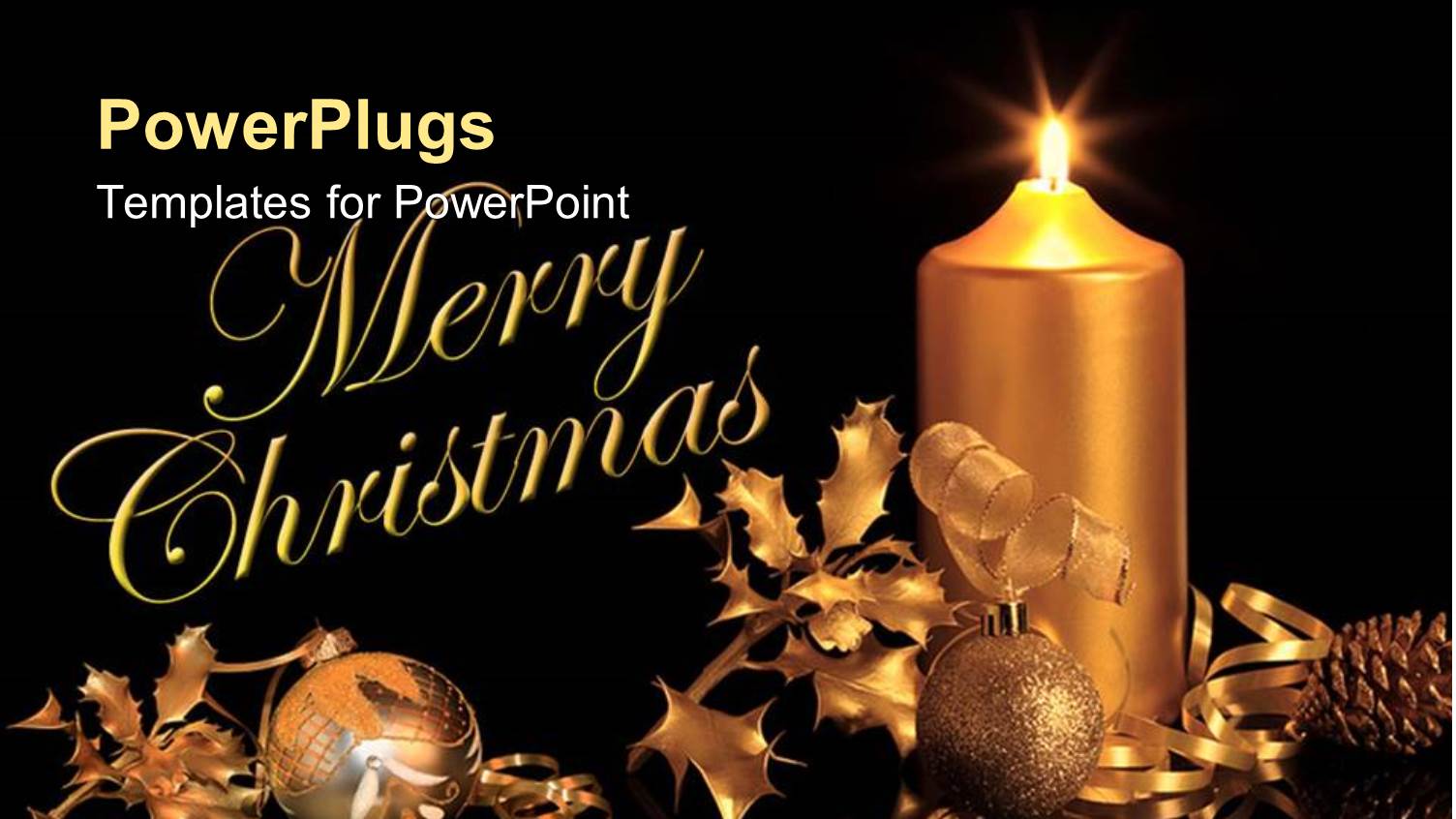 Beautiful Christmas Decorations Along with a Candle and other Materials