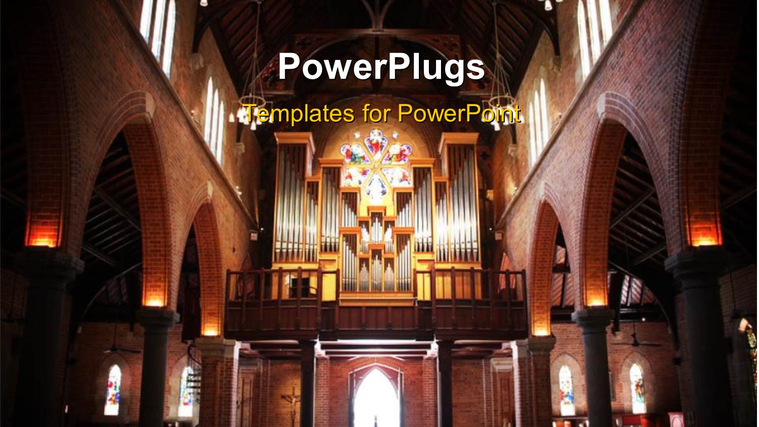 a Beautiful Church with a Number of Lights