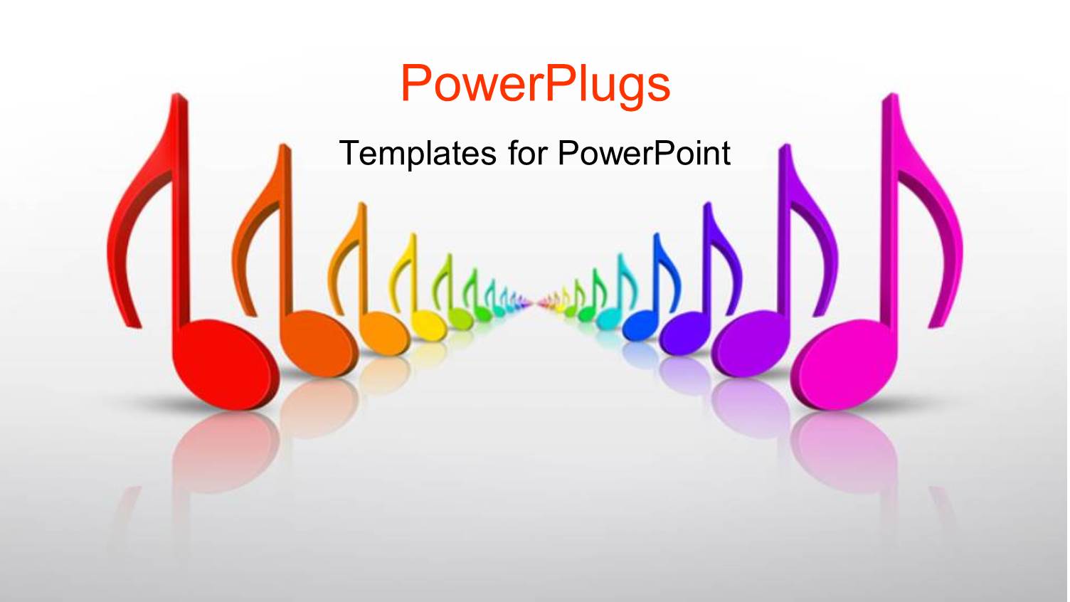 Beautiful Colorful 3D Rainbow Music Notes in Many Colors with Grey Color