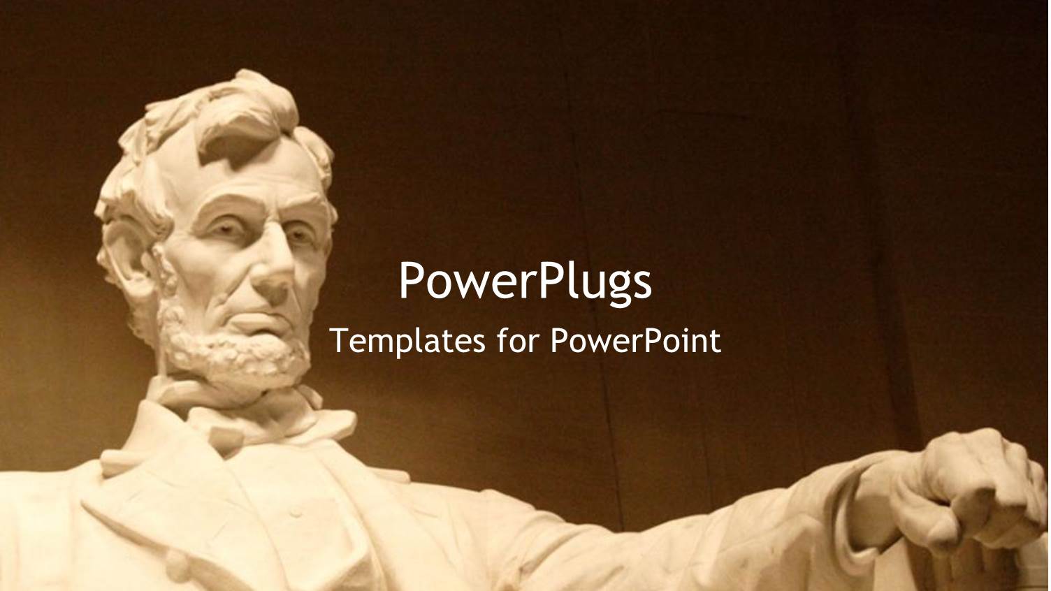 a Beautiful Depiction of Abraham Lincoln Statue with Brown Background