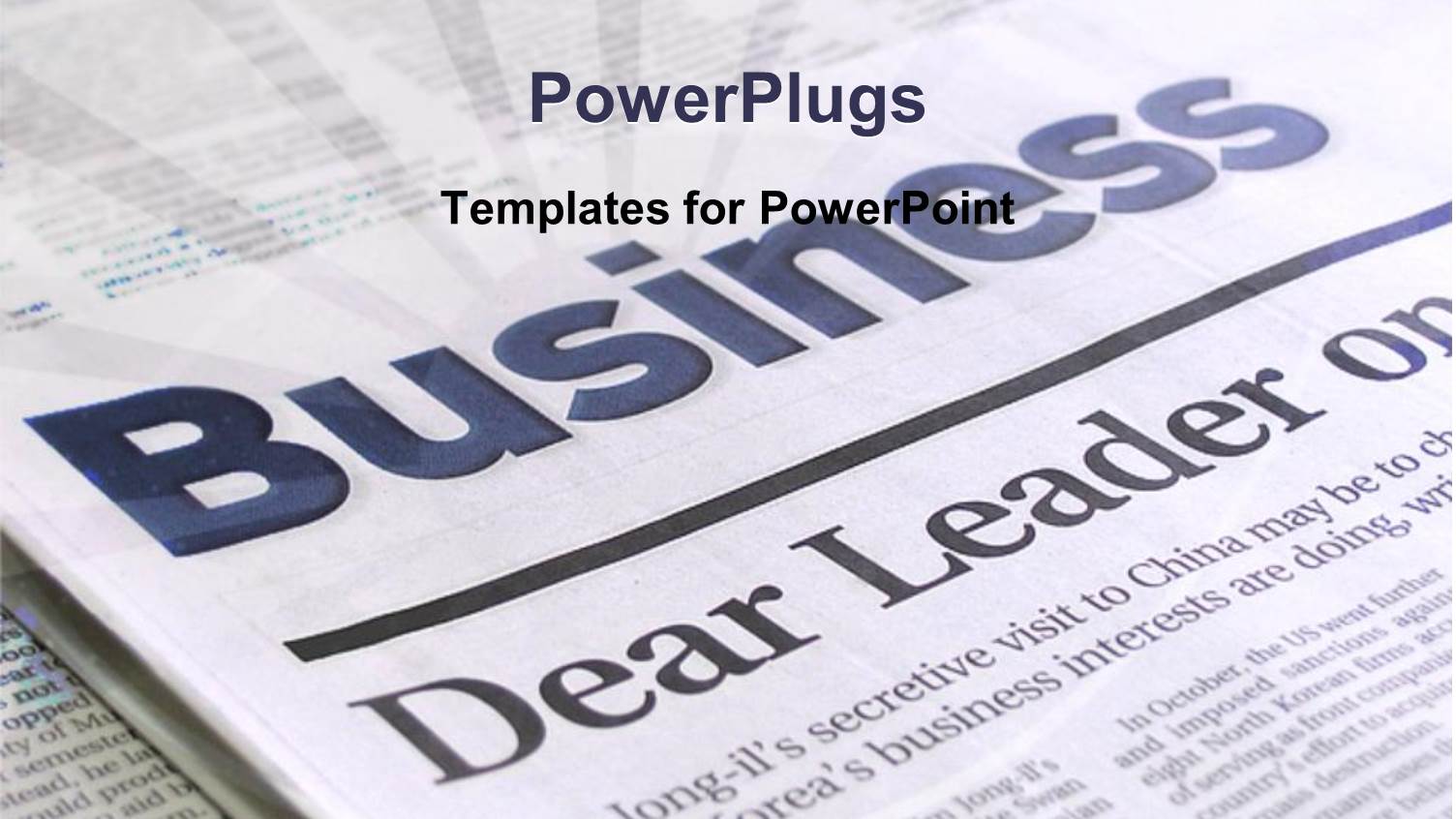 a Beautiful Depiction of a Business Page of a Newspaper