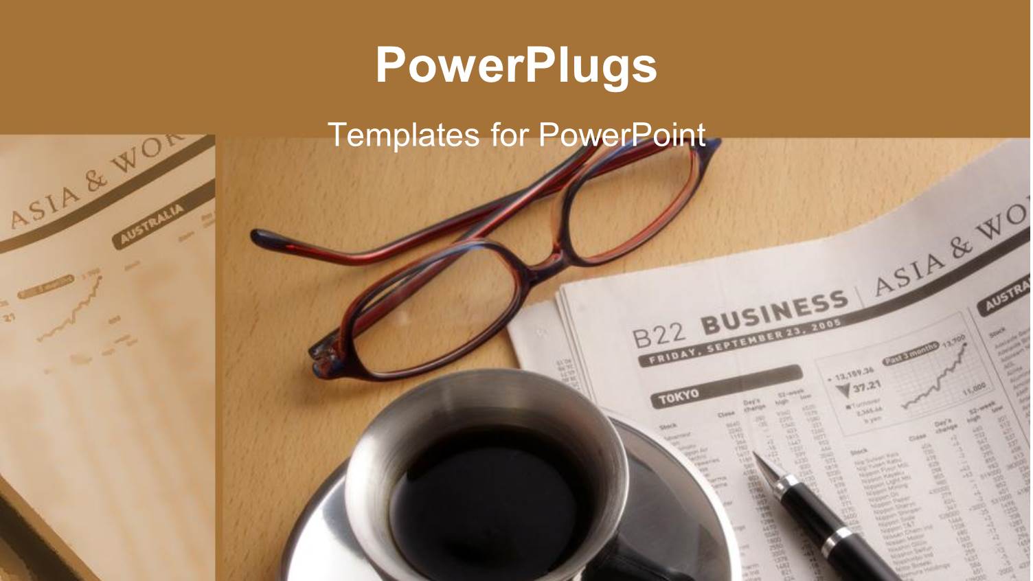 a Beautiful Depiction of a Coffee and a Newspaper on an Office Table