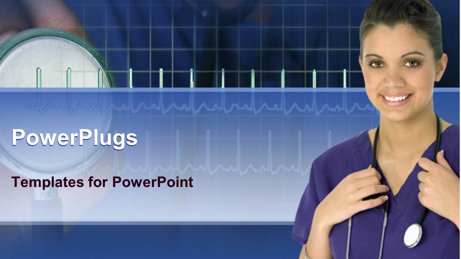 a Beautiful Depiction of a Doctor with Heartbeat Line in the Background