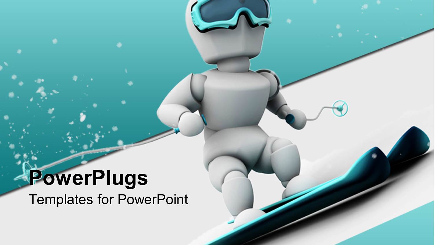 a Beautiful Depiction of a Figure Skiing and Snow Behind it