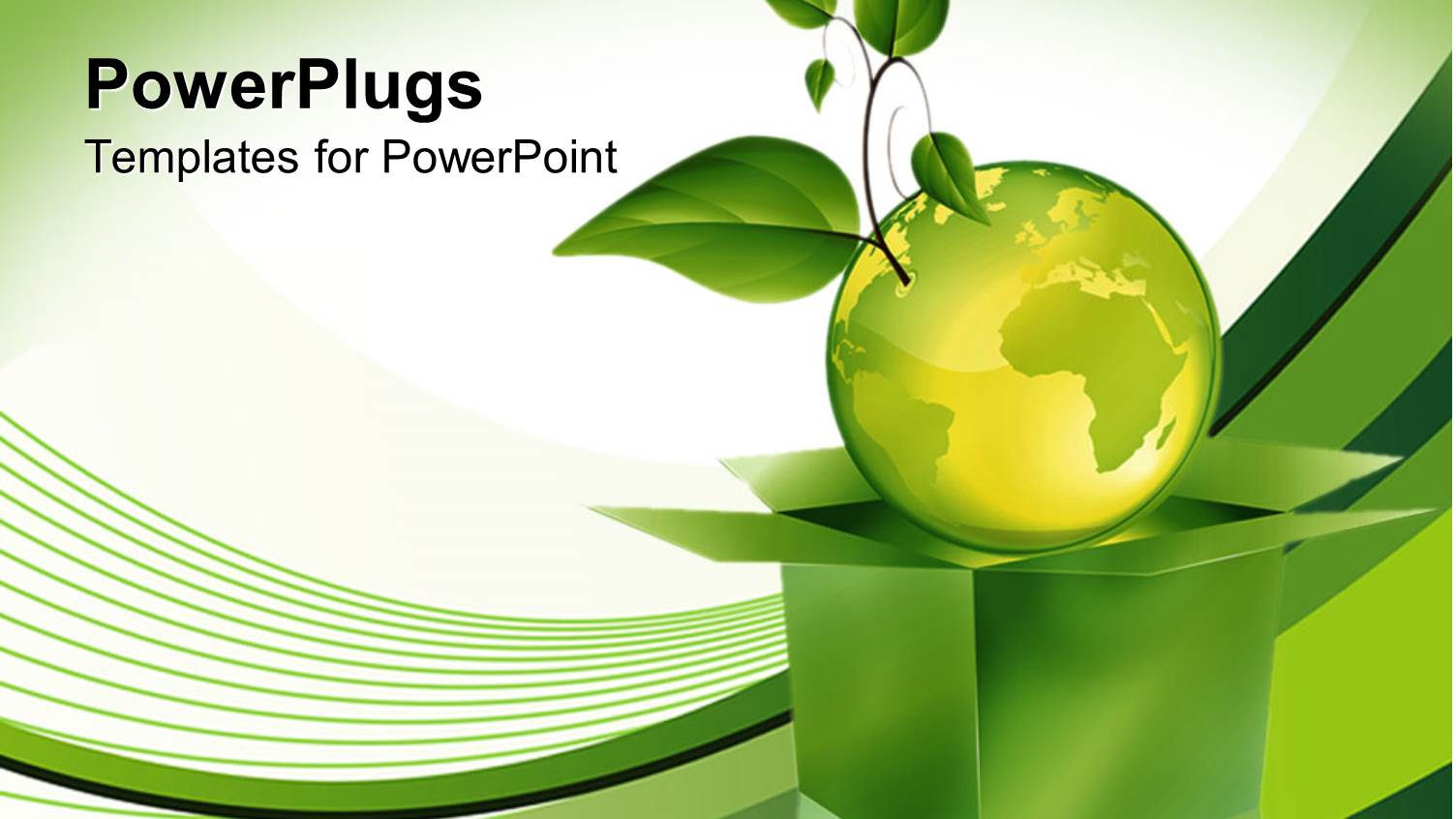 a Beautiful Depiction of a Globe Along with Leaves and Greenish Background