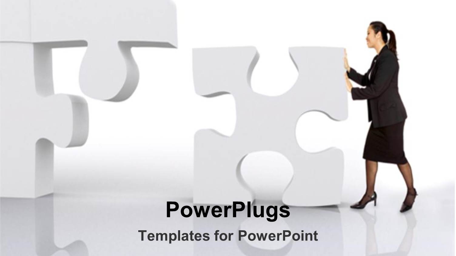 a Beautiful Depiction of a Lady Arranging Puzzle Pieces