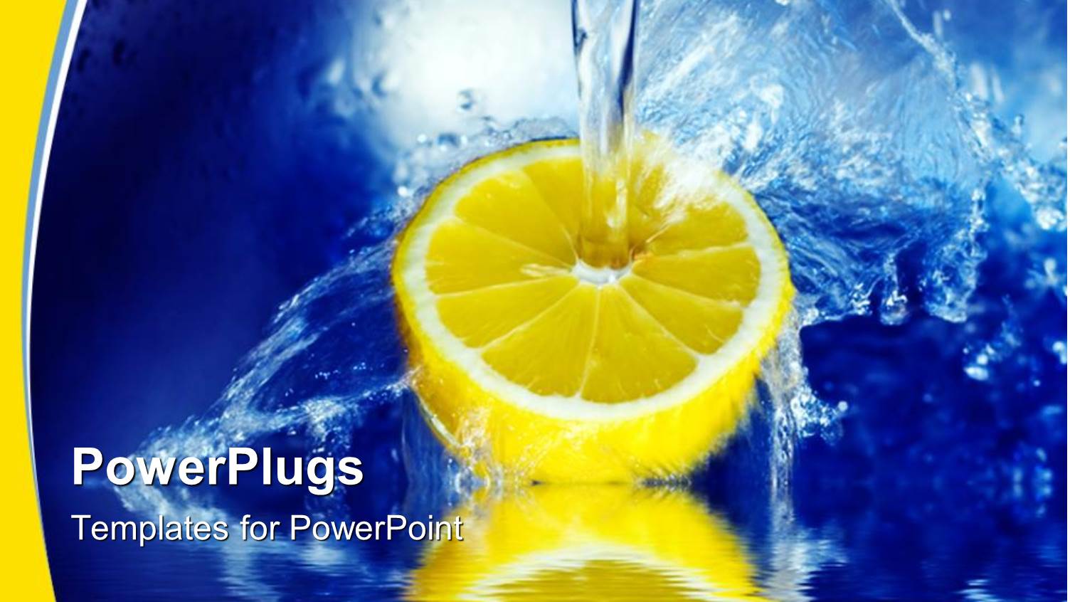 a Beautiful Depiction of a Lemon Being Splashed with Water