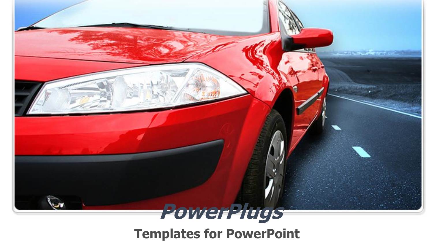 a Beautiful Depiction  of a Sports Car on a Road