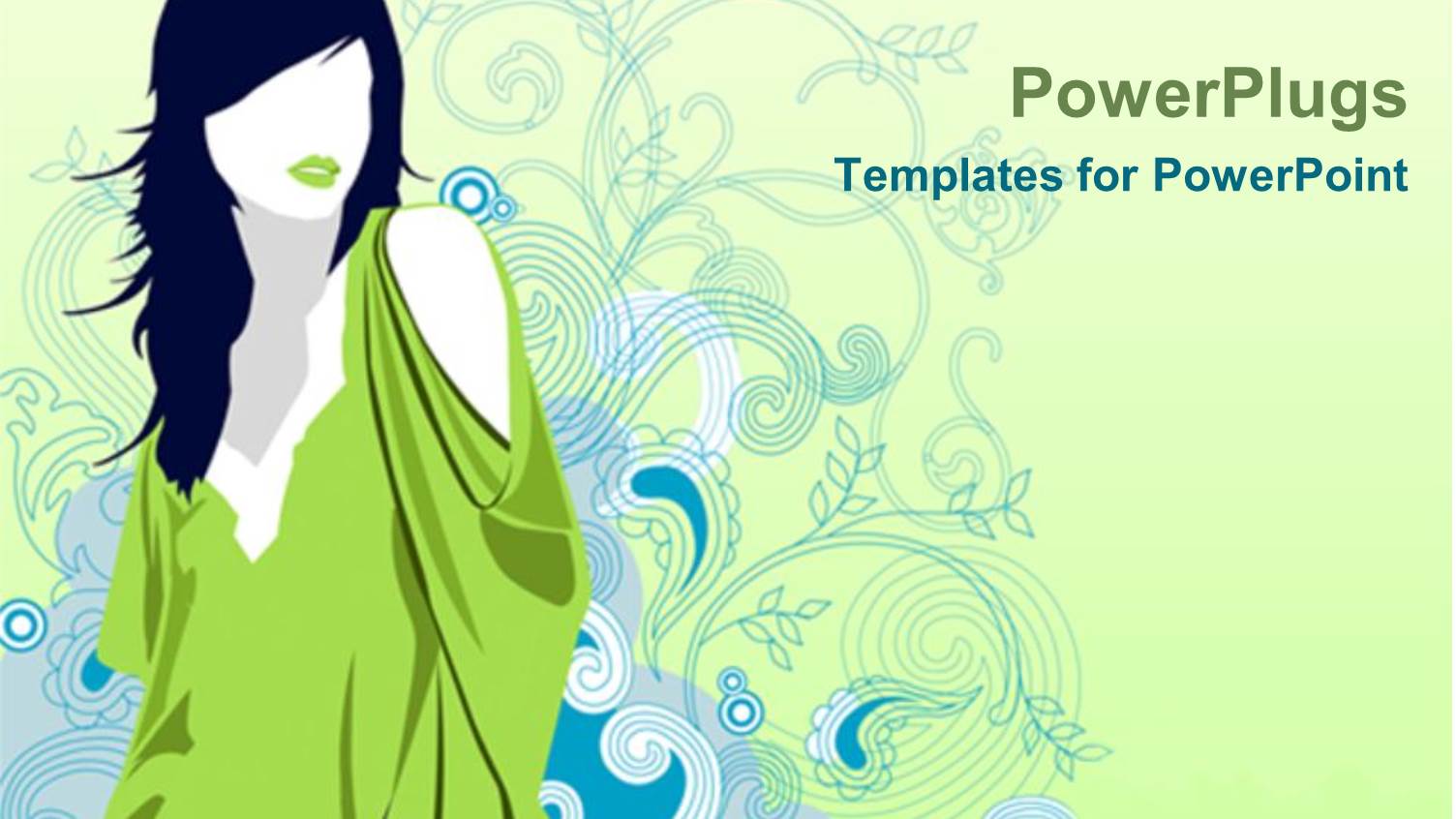 a Beautiful Depiction of a Stylish Female Figure with Floral Background