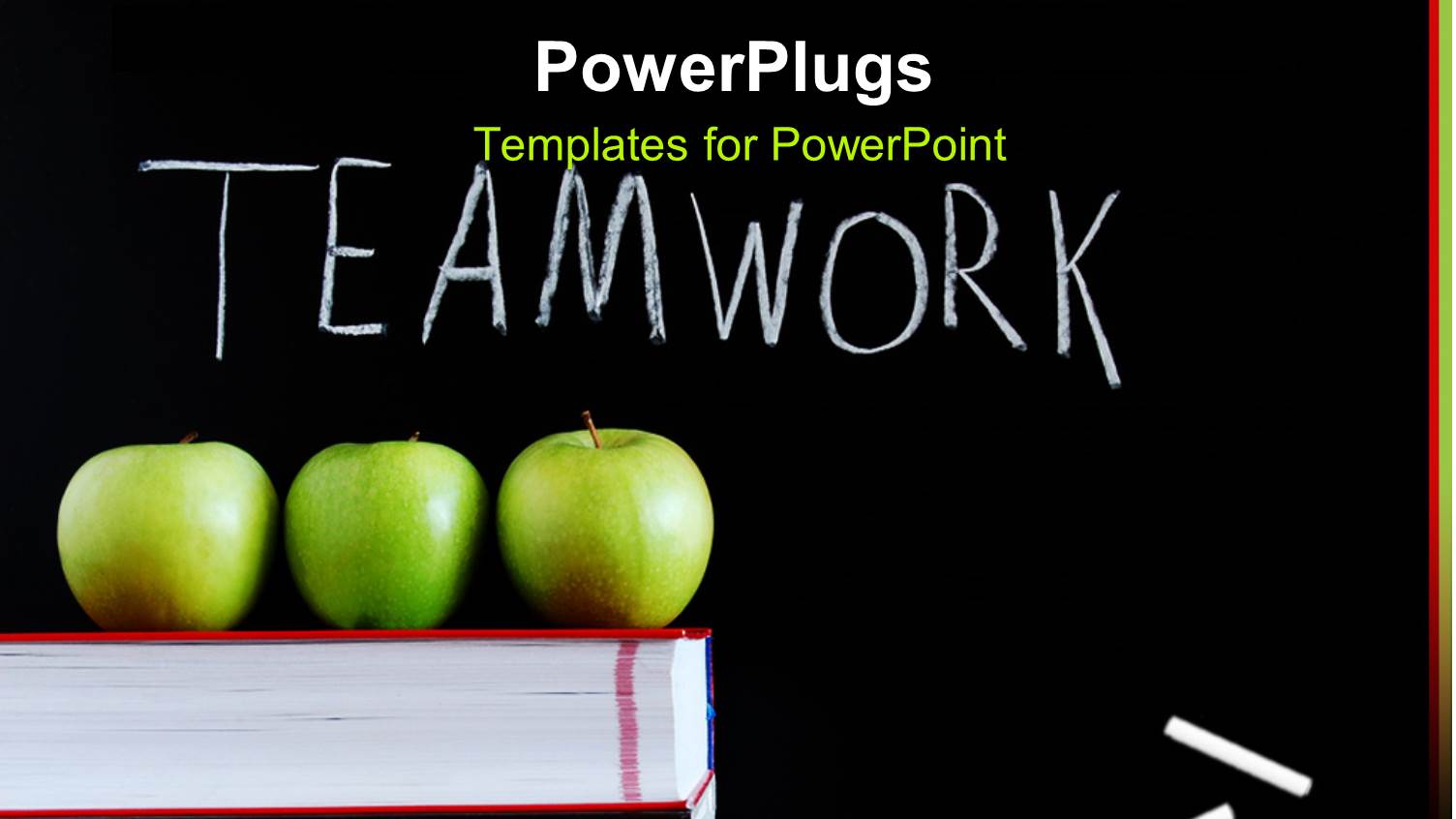 a Beautiful Depiction  of  Three Apples and the Word Teamwork