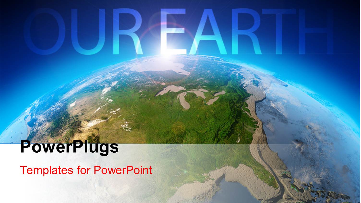 Beautiful Earth Surface Glowing Against a Blue Background