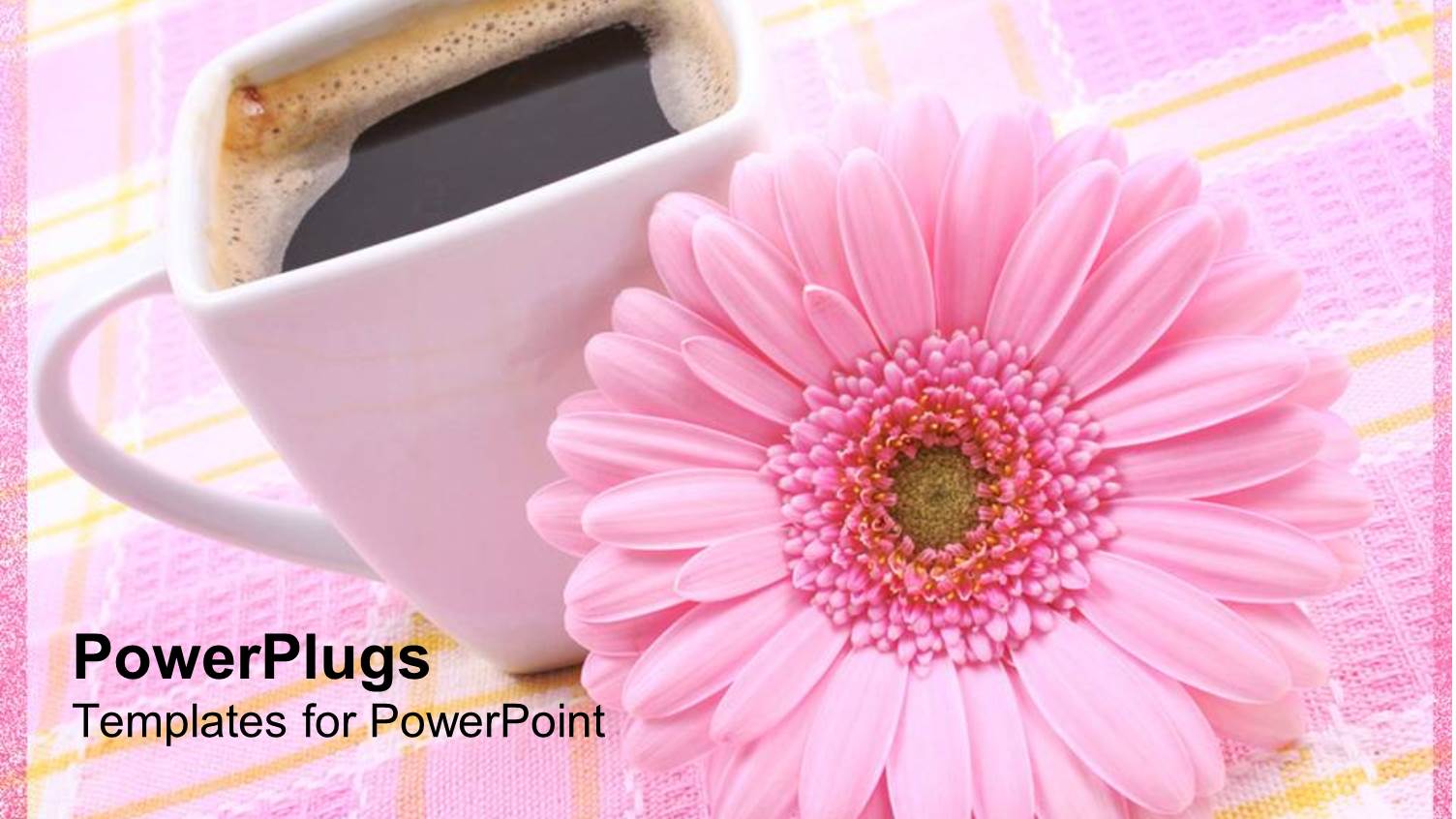 a Beautiful Flower Along with a Cup of Black Coffee