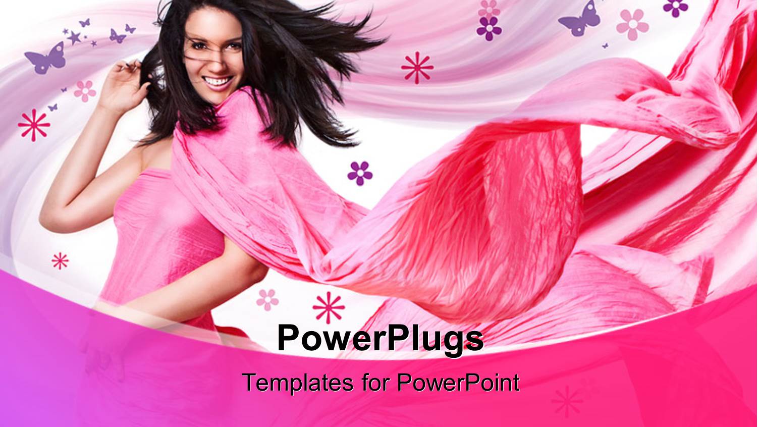 a Beautiful Girl with Butterflies in the Background