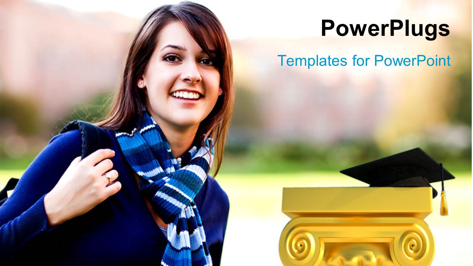 a Beautiful Girl with the Graduation Cap