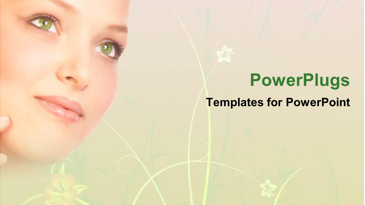 a Beautiful Girl with Green Eyes