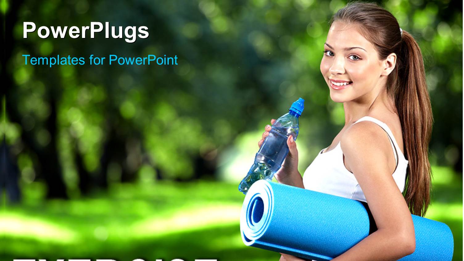 a Beautiful Girl after Jogging with Greenery in the Background