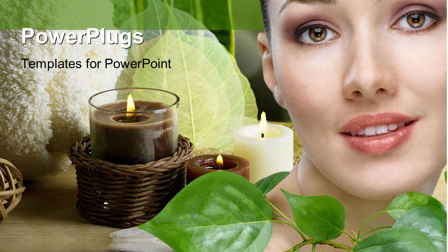 a Beautiful Girl with a Number of Candles and Place for Text