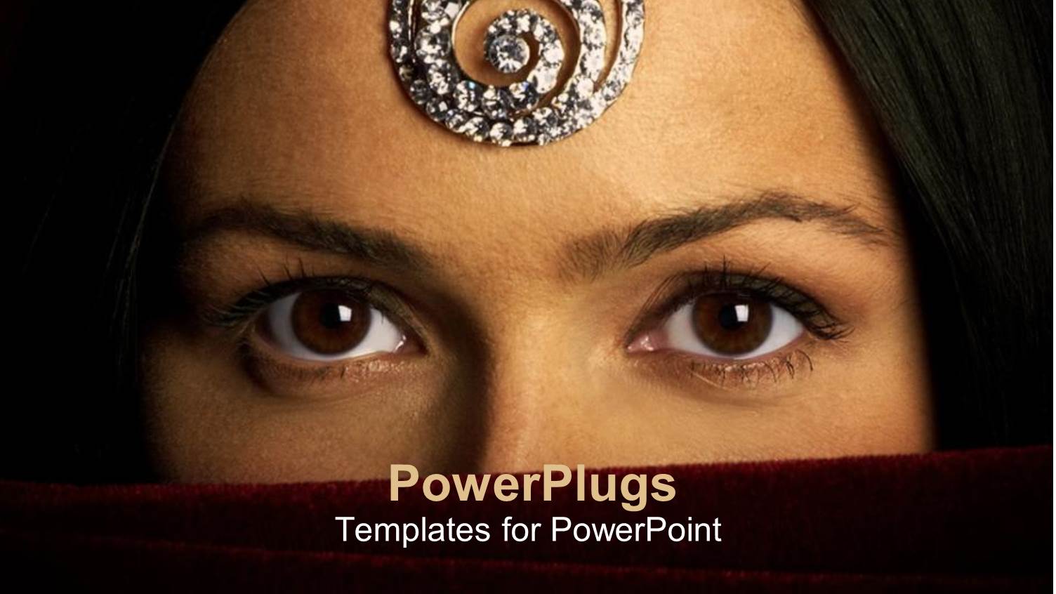 a Beautiful Girl with a Veil on her Face