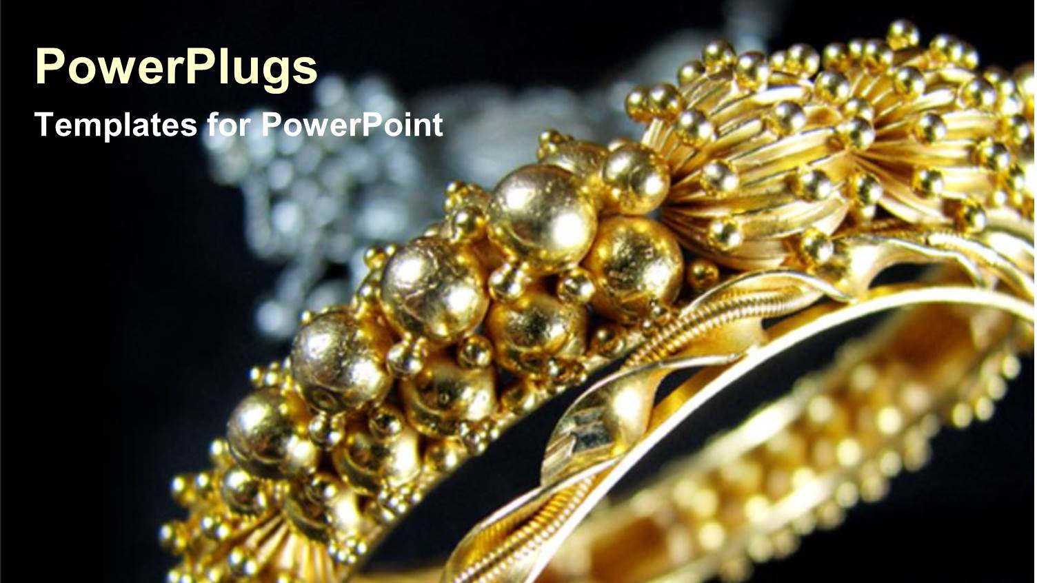 Beautiful Gold Colored Bracelet with Majestic Designs on it