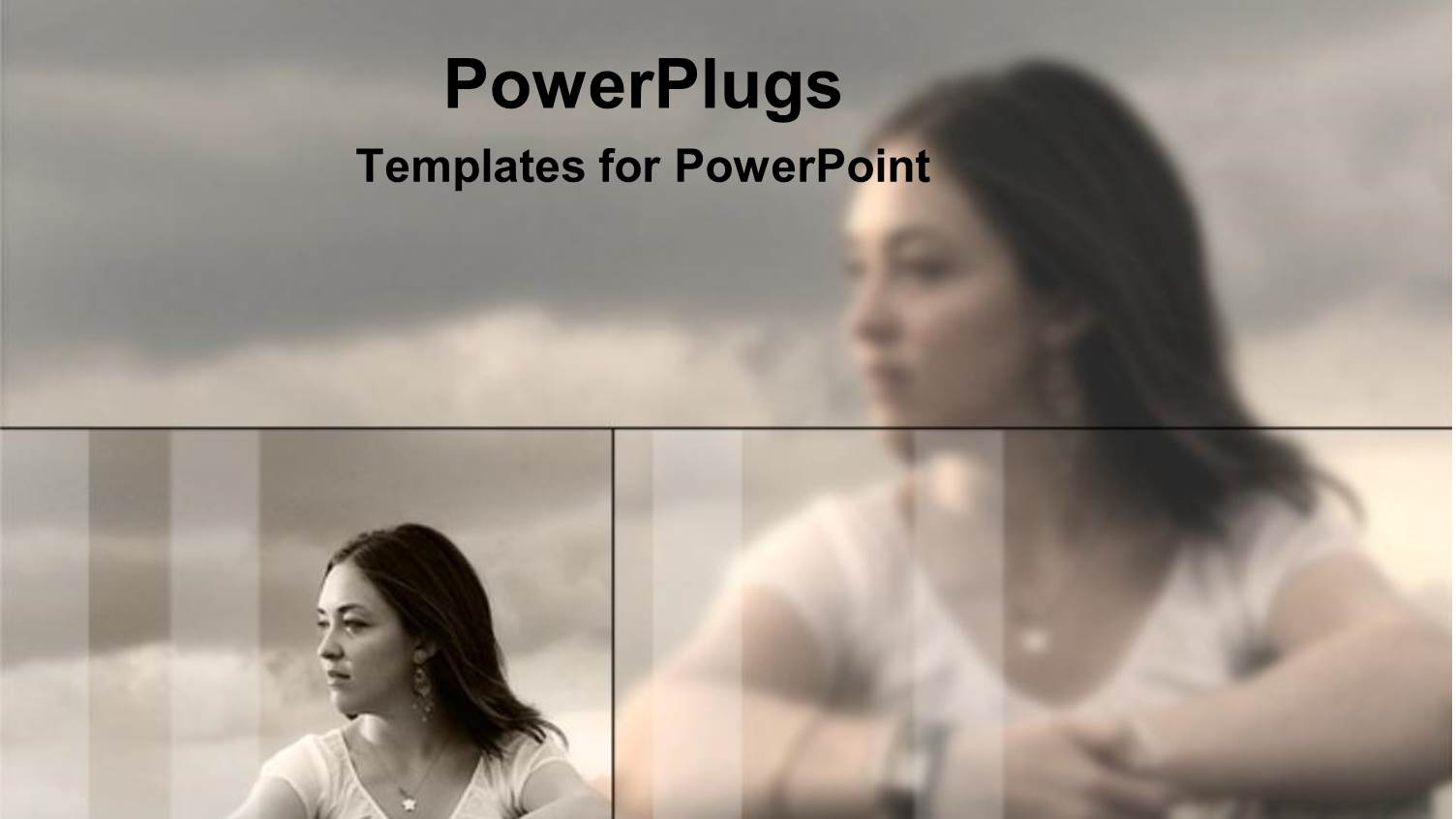 a Beautiful Lady with her Reflection in the Background