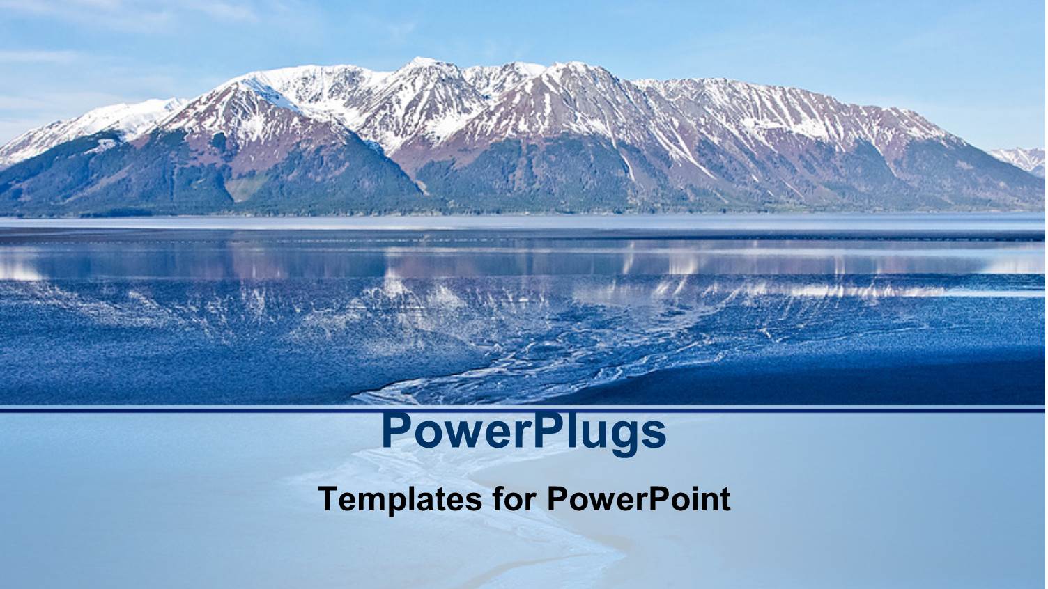 Beautiful Landscape of Alaska Mountains with Reflection in Water