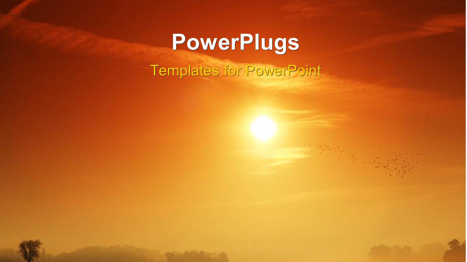 Beautiful Landscape of Country Side with Sunset on Horizon