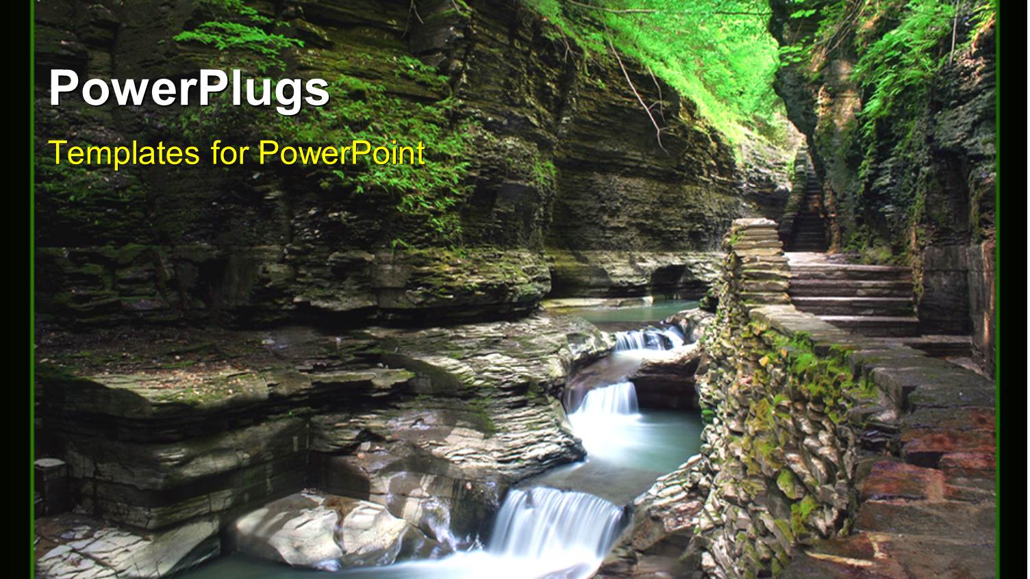 a Beautiful Landscape of a Waterfall Flowing Down an Open Creek