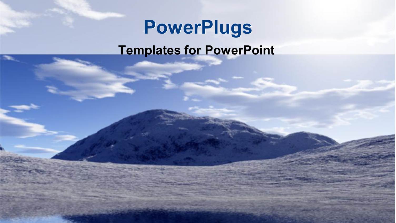 Beautiful Landscape of White Field and White Mountain in the Horizon