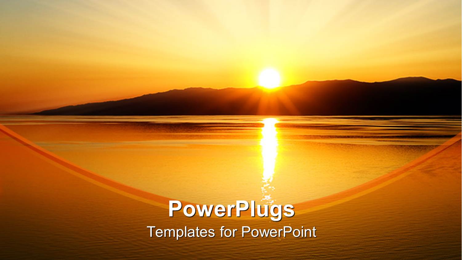 Beautiful Scenery of Sunset Over the Mountains in the Background and Baltic Sea Depiction