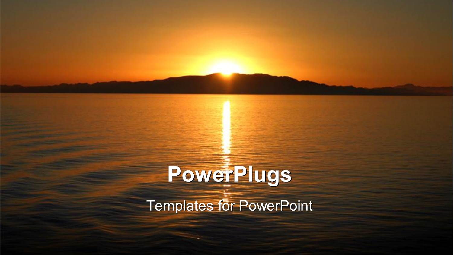 Beautiful Sight of Sunset on Horizon with Ripples in Water