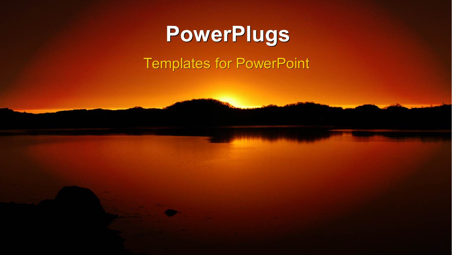 Beautiful Sunset Over Island with Reflection in Water