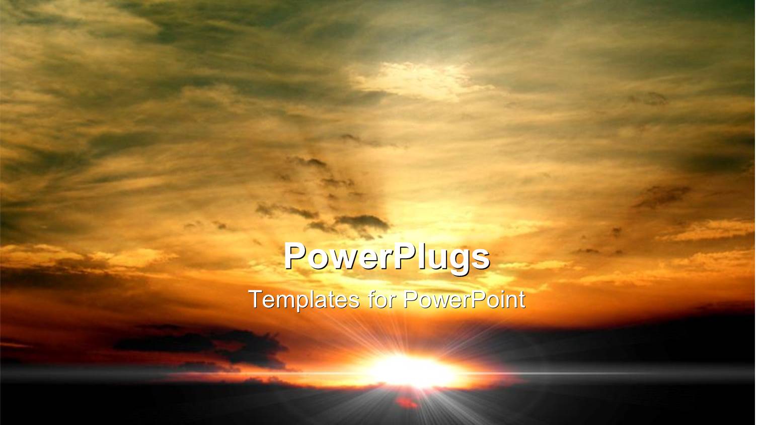 Beautiful Sunset with Rays Glowing and Darkness