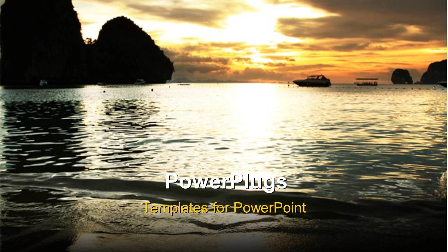 Beautiful View of Sunset in Cloudy Sky Over Sea