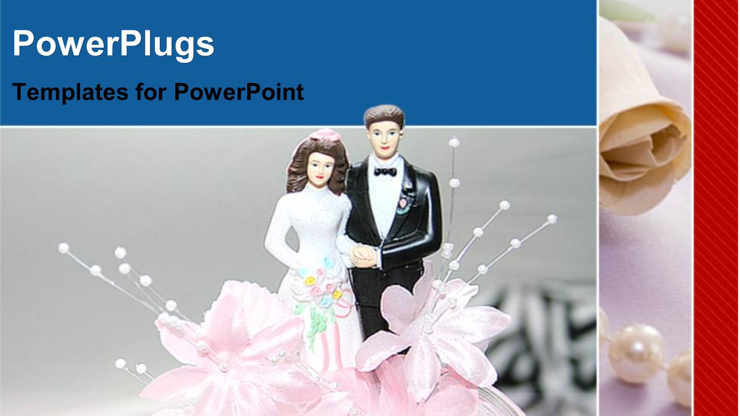 Beautiful Wedding Cake with Colorful Icing and Design of Couple