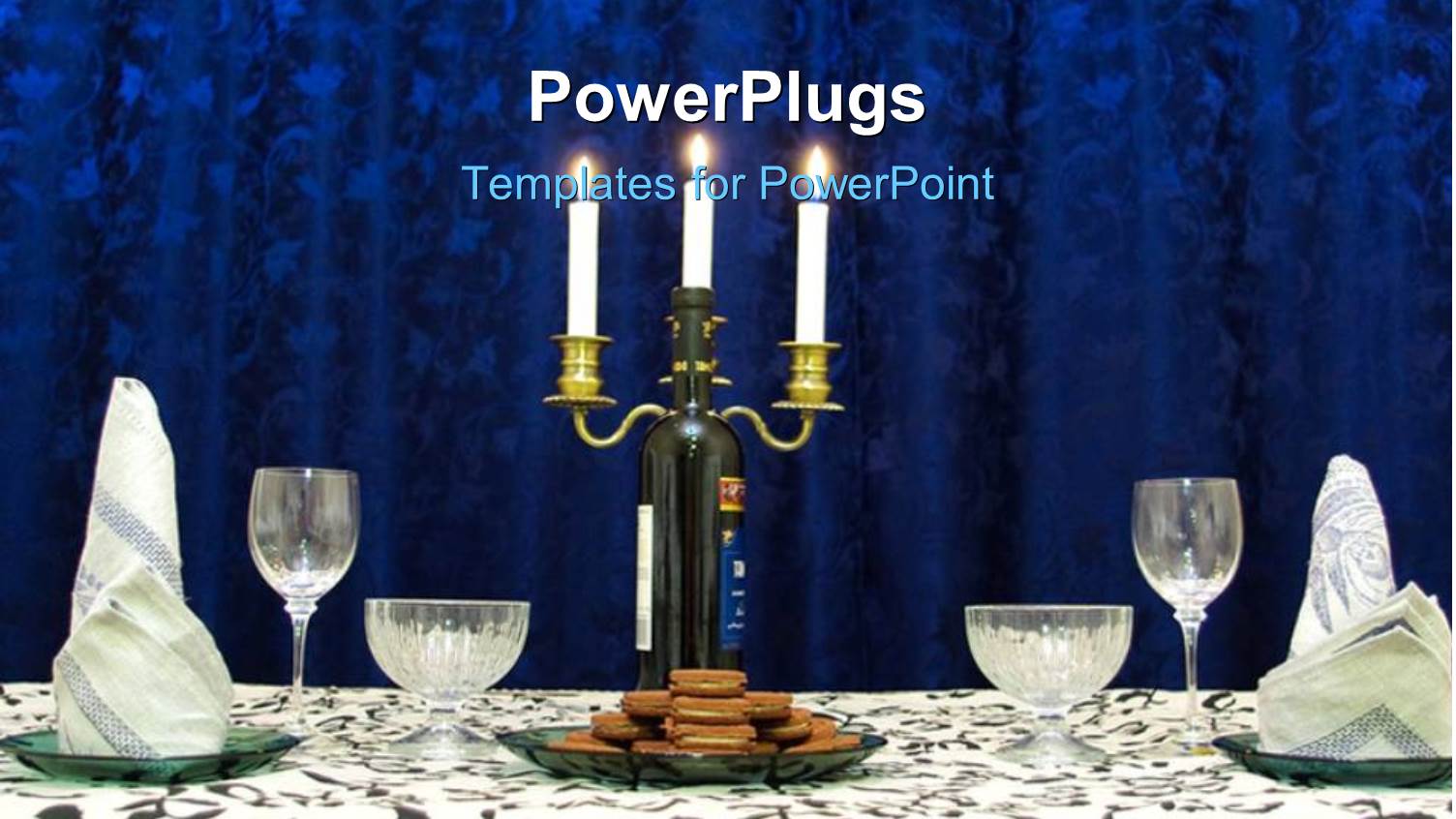 a Beautifully Set Dinner Table with Cookies, Wine, and Candles