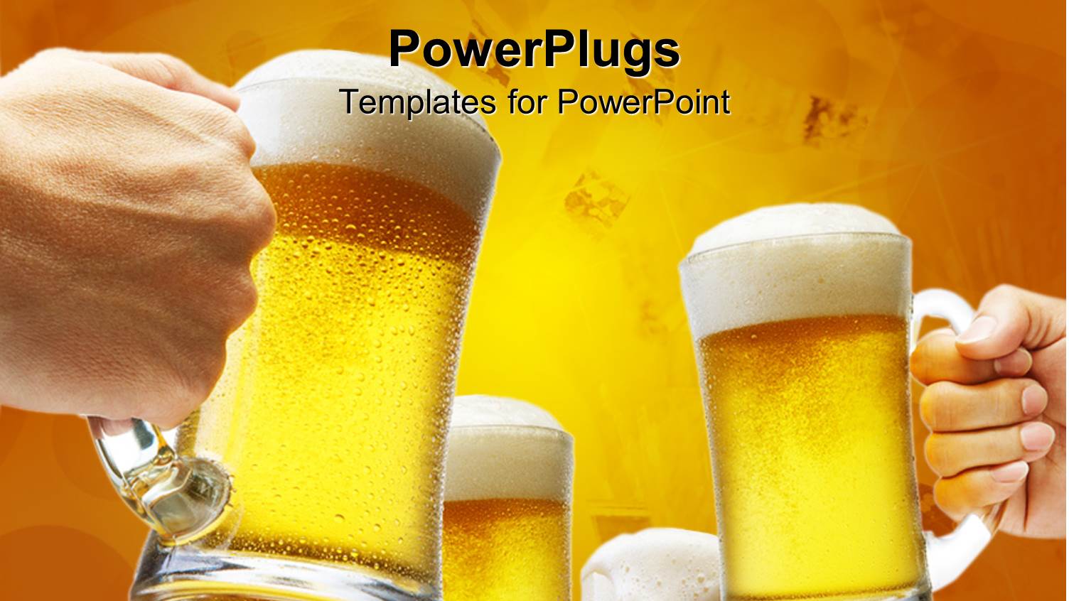 Beer Cheers Toast Yellow Background