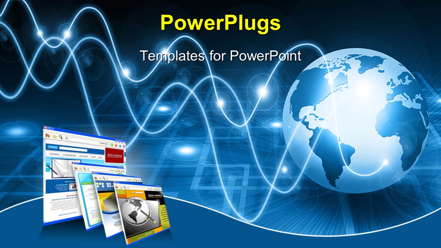 a large Blue Colored 3D Lobe with Wavy Lined Attached to it